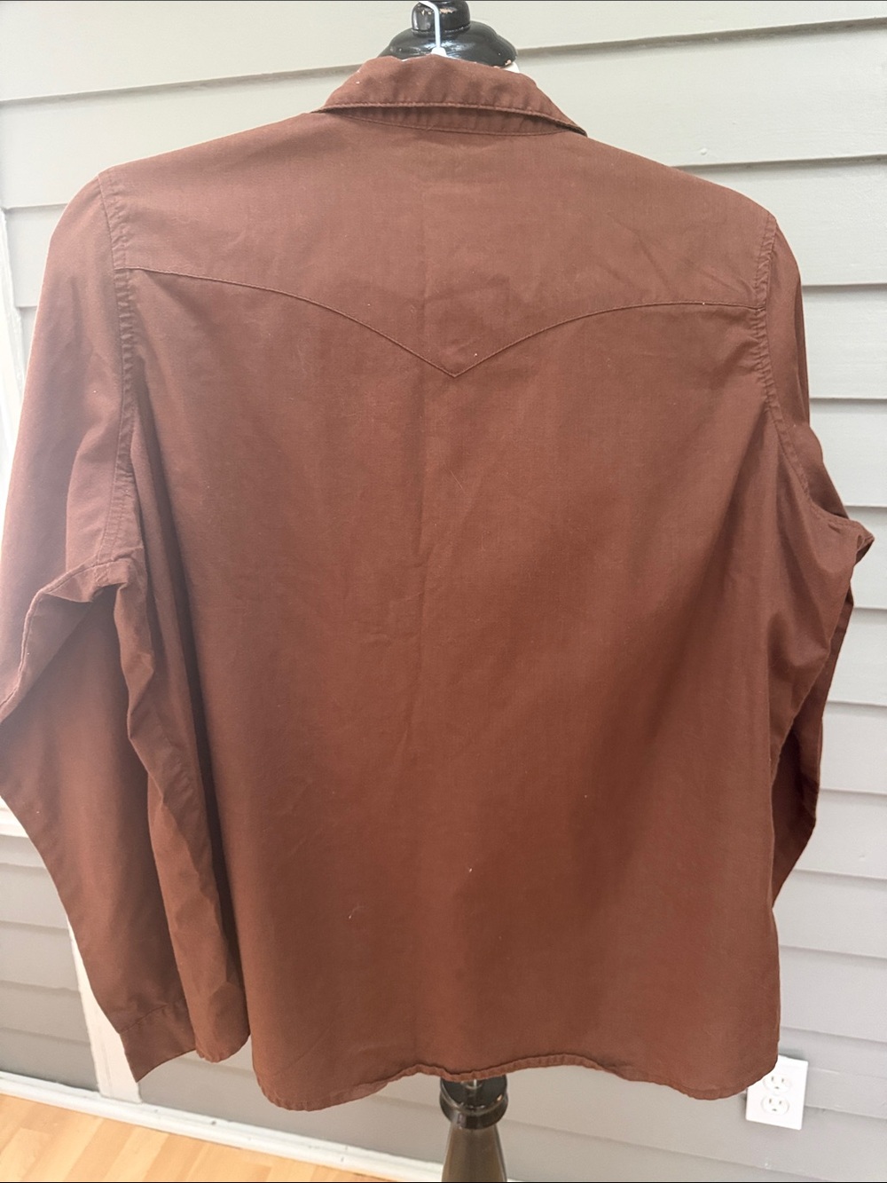 Women’s Wrangler Brown Western Pearl Snap Long Sleeve Shirt XL - Picture 5 of 5